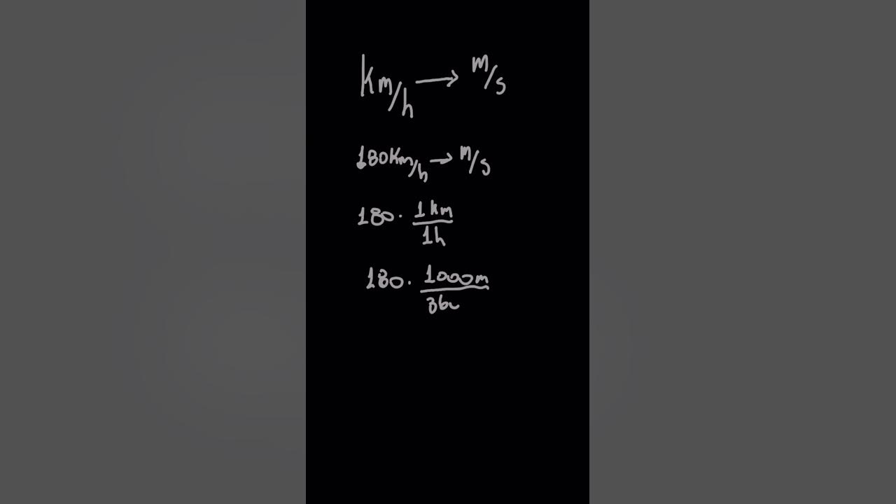 Como converter VELOCIDADE ( de km/h para m/s ) YouTube