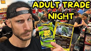 Absolutely Insane Pokemon Card Adult Trade Night!