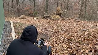 Tippmann Gatling gun knocks over the backstop