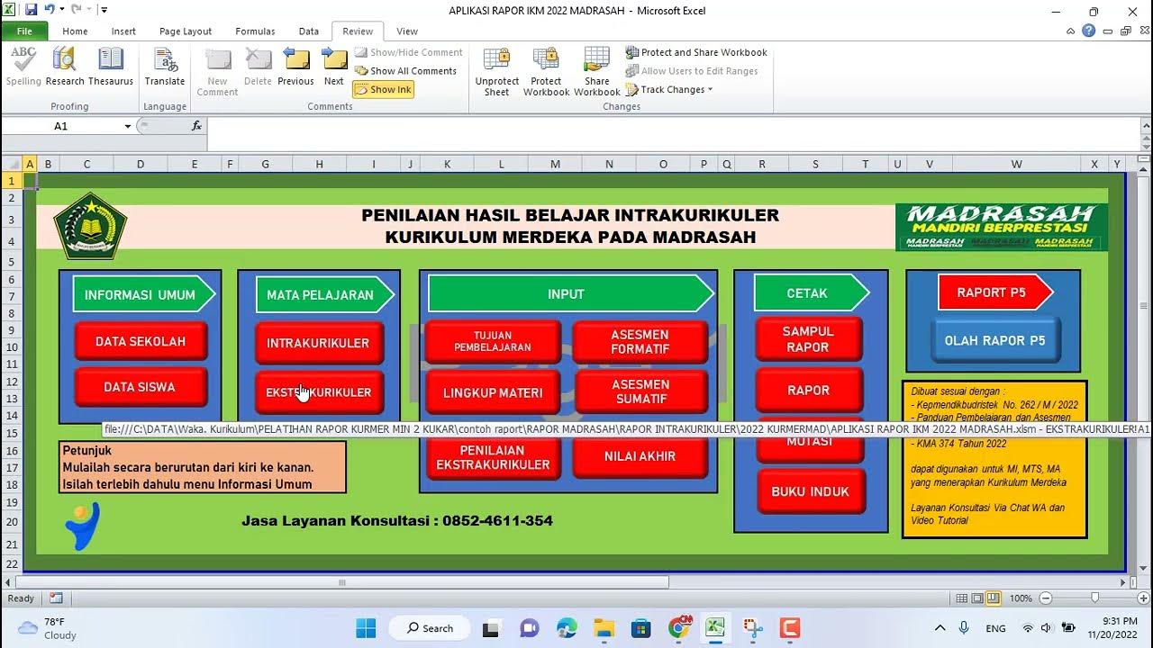 Aplikasi raport kurikulum merdeka madrasah intrakurikuler dan p5 youtube