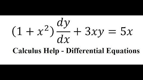 Calculus Help: Linear Differential equations - Integrating Factor - (1+x^2 )  dy/dx+3xy=5x