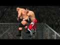 Wwe 12 superkick of cell through the announce table