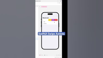 SwiftUI Swipe Actions | Delete Data #iosdevelopment #swiftui #swiftdata  #shorts