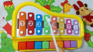 How to play jingle bells song piano Xylophone tutorial easy with notes keys and numbers screenshot 5