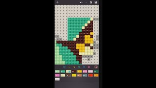 Cross Stitch: Color by Number (by Eyewind) - free offline puzzle game for Android and iOS - gameplay screenshot 2