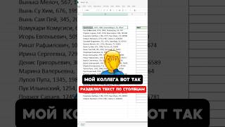 Показываю как быстро разделить текст по столбцам в Excel! #excel #shorts