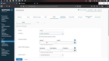 DHCP Dynamic - Sophos XG Firewall