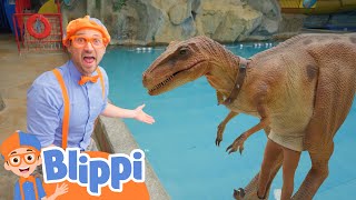 playing with dinosaurs blippi learn colors and science