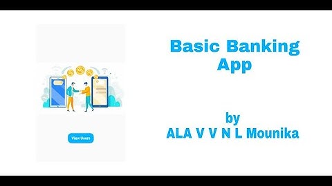 Basic Banking App | task#2 || The Sparks Foundation | SQLite database