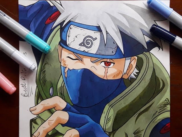 Speed drawing Kakashi Hatake desenho realista Hatake Kakashi