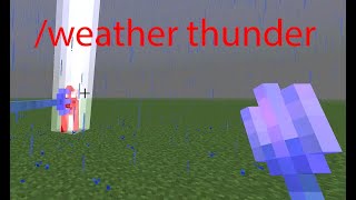 How to use the /weather command in Minecraft.