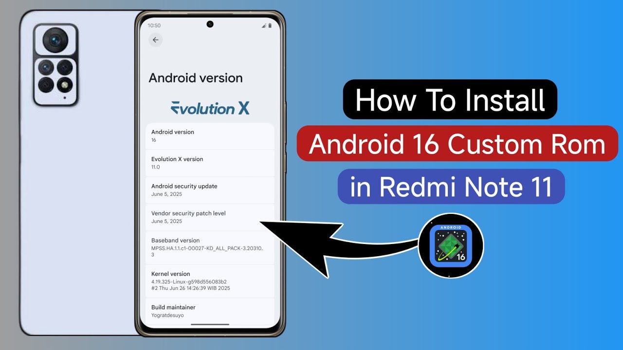 How To Install Android 16 Custom Rom in Redmi Note 11 😍 - YouTube