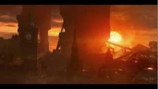 Matte Painting - The Making Of Futuristic Edinburgh evening city HD