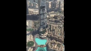 On the top at 124 th floor of Burj Khalifa Dubai