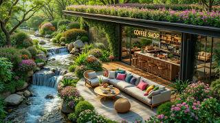Soothing Outdoor Coffee Shop Jazz in the Forest🌿Jazz Relaxing Music & Nature Ambience for Relaxation screenshot 4