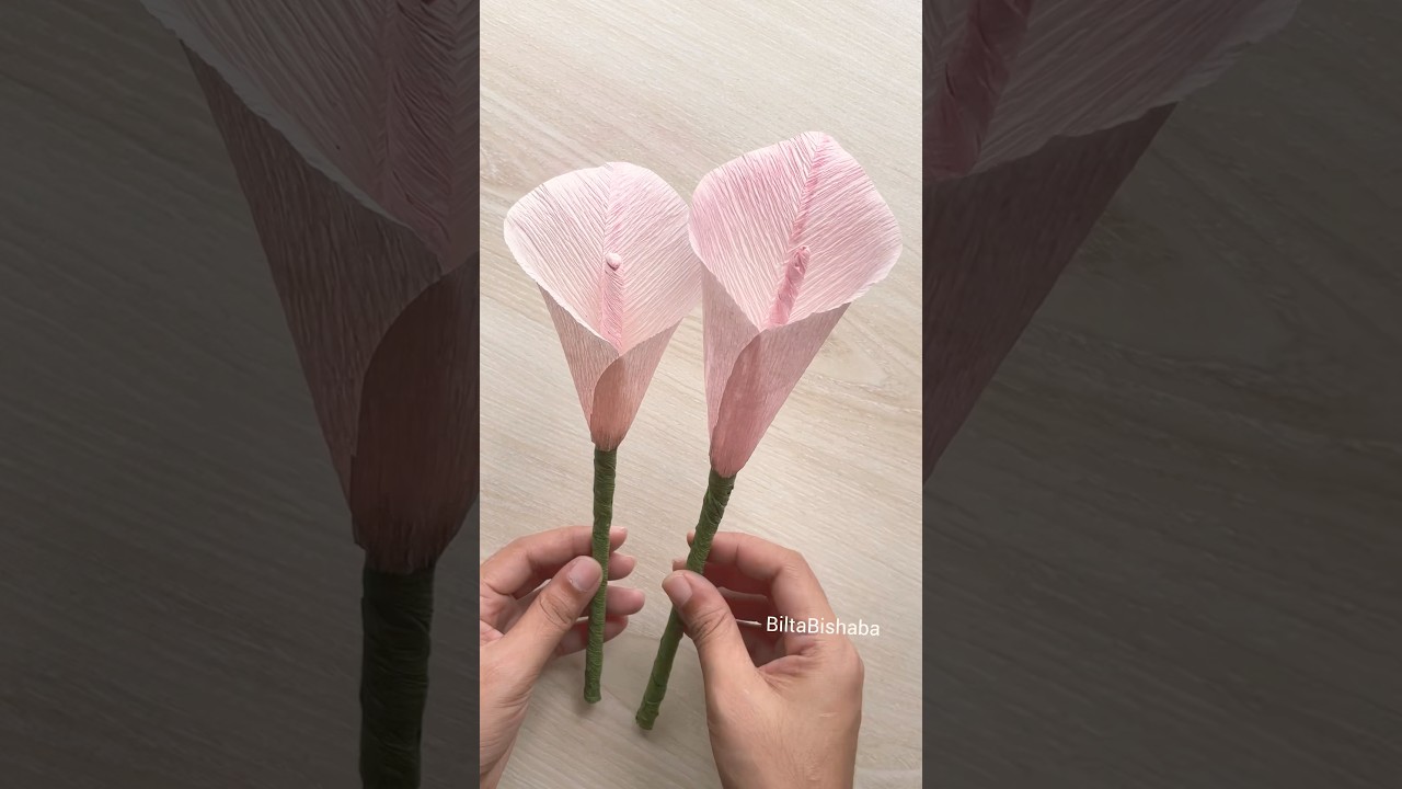 DIY ⋆⭒ Super EASY flowers 💐 ✨making Tutorial with CREPE paper ✨