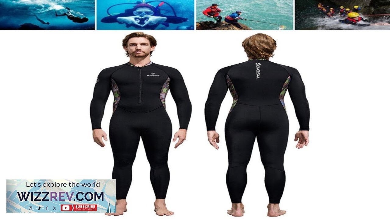 Мужской гидрокостюм DIVE&SAIL с полной защитой тела, защитой от солнца UPF50+, быстросохнущий, це...