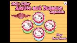 Hello Kitty Apples and Bananas Cupcakes video-Great Cooking Game screenshot 5