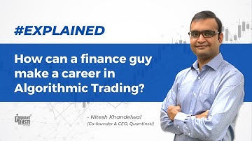 How can a finance guy make career in Algorithmic Trading? #AlgoTradingAMA