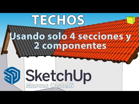 Sketchup 2021 - Modelar este techo con 4 secciones