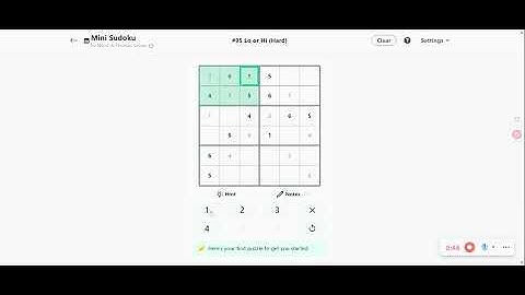 LinkedIn Mini Sudoku Answer Today #95 Lo or Hi #sudoku