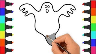 Ghost Coloring Pages for Kids | Draw and Color Ghosts | Coloring Ghosts | Coloring Video for Kids