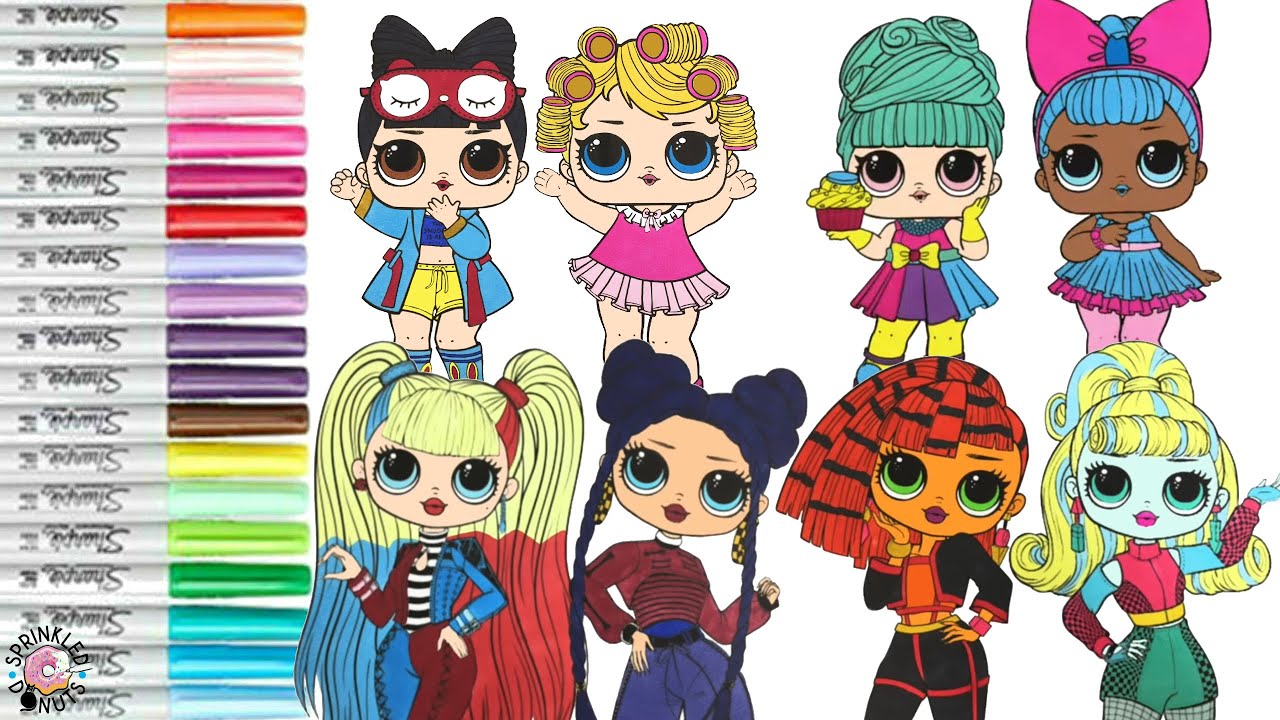 LOL Surprise Makeover Coloring Book Compilation Disney Princess Monster High Shopkins Shoppies