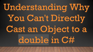 Understanding Why You Can