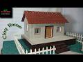 How to make village house of clay and cardboard. Making process of village house cardboard and clay.