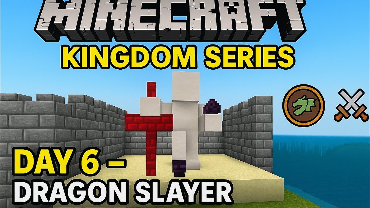 Minecraft Kingdom Day 6 | Epic Dragon Slayer Statue Build 🐉⚔️ ...