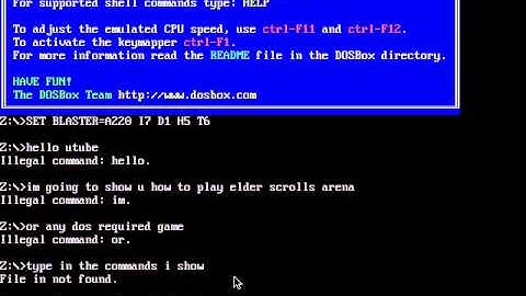 DOSBox how to Play Games (Elder Scrolls Arena)