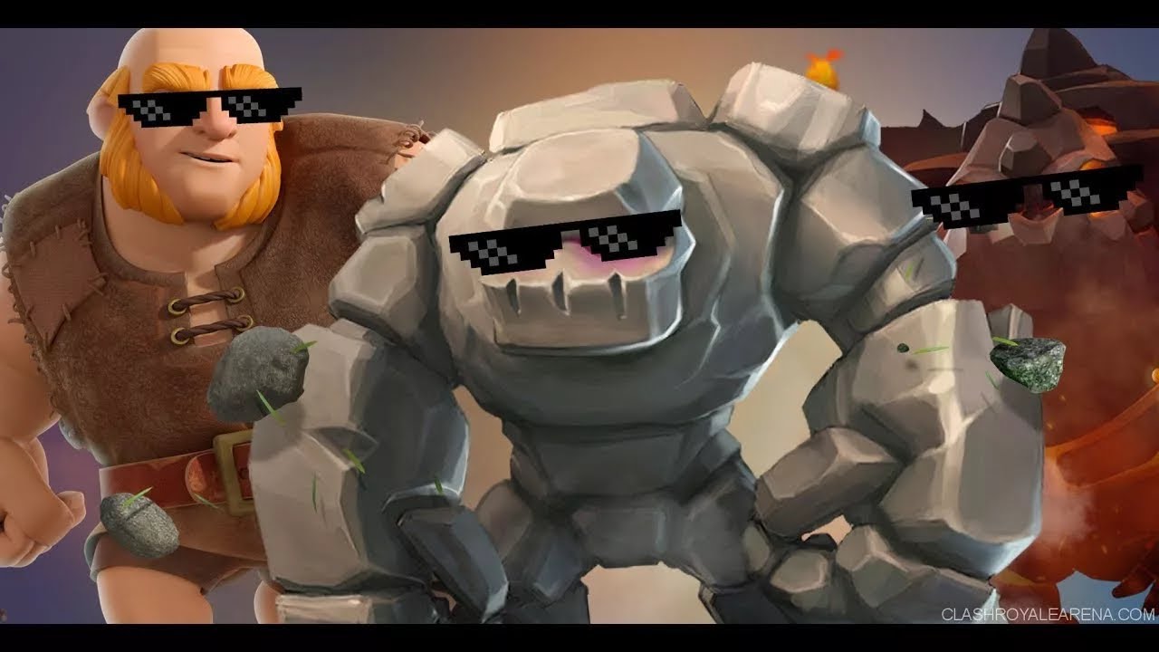 CLASH ROYALE 16-lvl GIGANT VS GOLEM. 11000+Kubok 