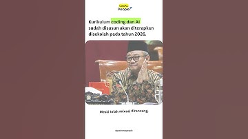 Kurikulum coding dan AI sudah disusun akan diterapkan disekolah pada tahun 2026. #goodnewspeople
