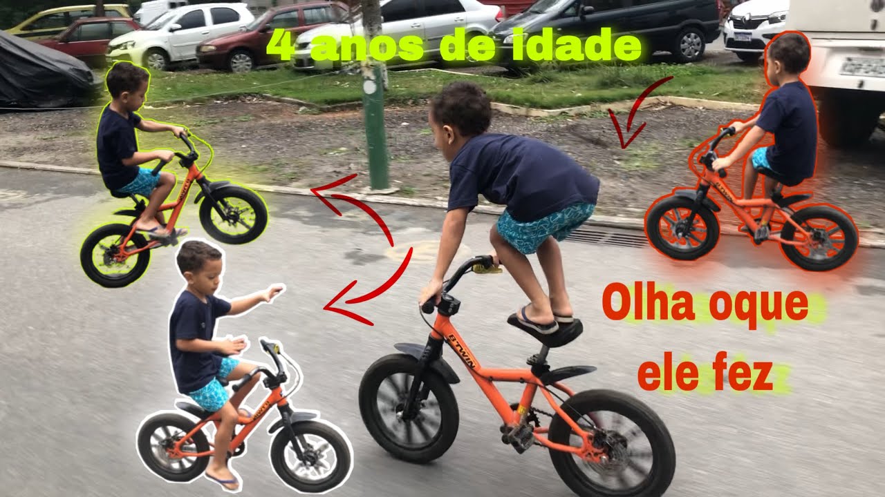 Grau de bike evoluindo nas manobras|4 anos de idade