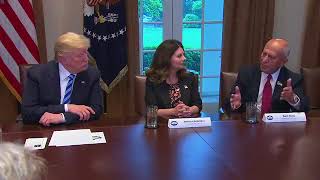 President Donald J  Trump participates in a California sanctuary state roundtable