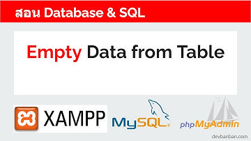 สอน Database & SQL Empty Data from Table (เคลียร์, ลบ ข้อมูลออกจากตาราง)