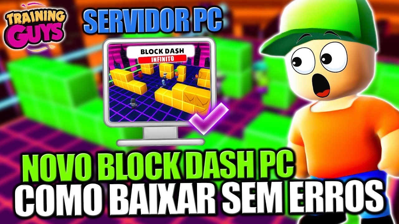 COMO JOGAR BLOCK DASH INFINITO NO STUMBLE GUYS 🥳 