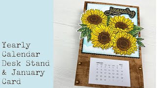 Yearly Calendar Desk Stand & January Card @PlumMashable