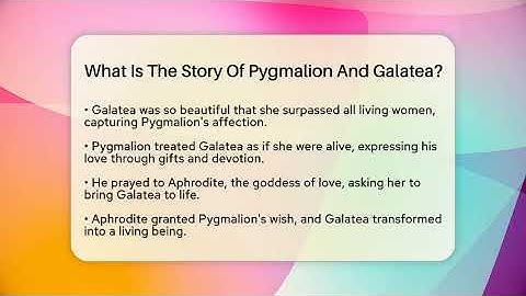 What Is The Story Of Pygmalion And Galatea? - Exploring Ancient Myths