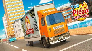 VAN Pizza Delivery Boy Game 2024 - City Food Truck Driving | Android Gameplay FHD screenshot 1