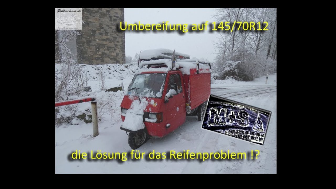 Ape TM auf 145/70R12 Umbereifen  die Lösung für das Reifenproblem