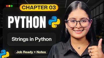 Chapter 03 - Strings in Python | Python Full Course 2026 | Saumya Singh