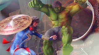 Marvel's Avengers - HULK Chases Ms. Marvel Scene [PS5]