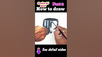 How to draw stainless steel Glas Object Drawing for Elementary Intermediate #viral #shorts #short