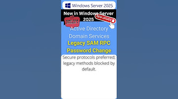 Windows Server 2025 New Feature Legacy SAM RPC Password Change #windowsserver2025 #windowsserver