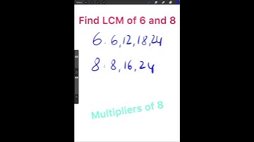 LCM of 6 and 8