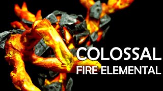Custom Fire Elemental Miniature for D&D - Crafting & Painting Fire Effects