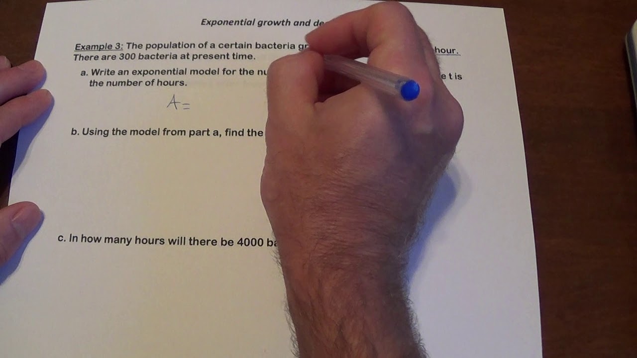 Exponential growth and decay word problems (basic) - YouTube
