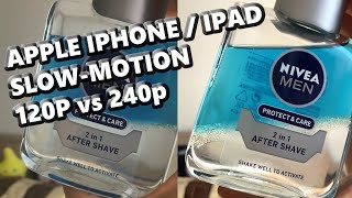 Apple iPhone SE / iPad Pro Slow-Motion Full HD 120p vs 240p @digimaniecz
