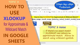 Google Sheets | XLOOKUP | Function | Match Mode | How to Use | Example | Spreadsheet | Tutorial
